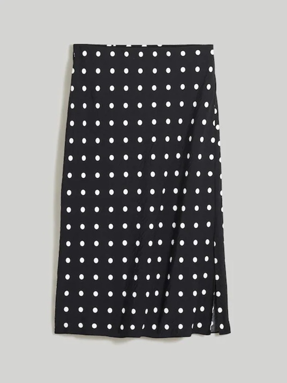 Madewell The Layton Midi Slip Skirt True Black Polka Dot NWT Size 6 - Picture 3 of 10